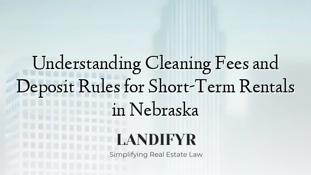 Understanding Cleaning Fees and Deposit Rules for Short-Term Rentals in Nebraska