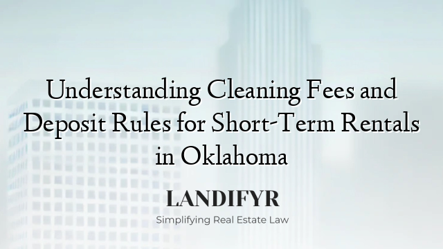 Understanding Cleaning Fees and Deposit Rules for Short-Term Rentals in Oklahoma