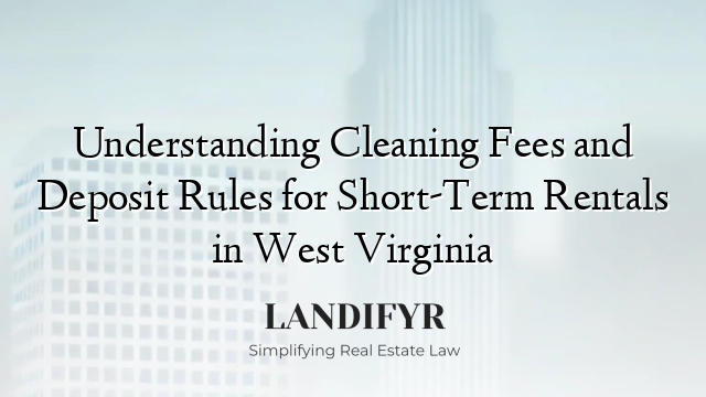 Understanding Cleaning Fees and Deposit Rules for Short-Term Rentals in West Virginia