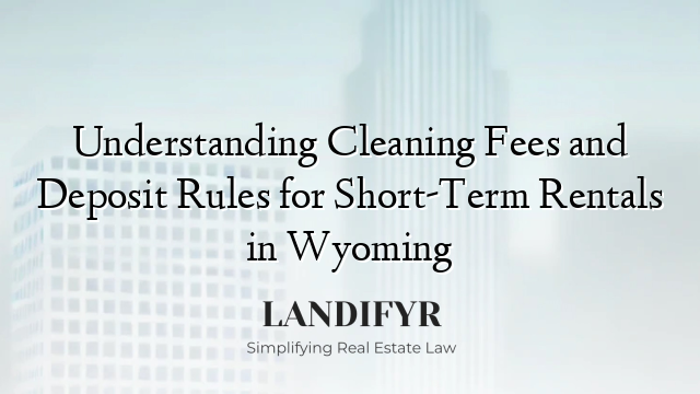 Understanding Cleaning Fees and Deposit Rules for Short-Term Rentals in Wyoming