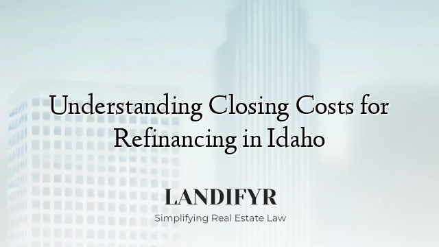 Understanding Closing Costs for Refinancing in Idaho