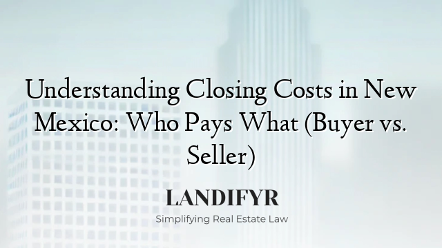Understanding Closing Costs in New Mexico: Who Pays What (Buyer vs. Seller)