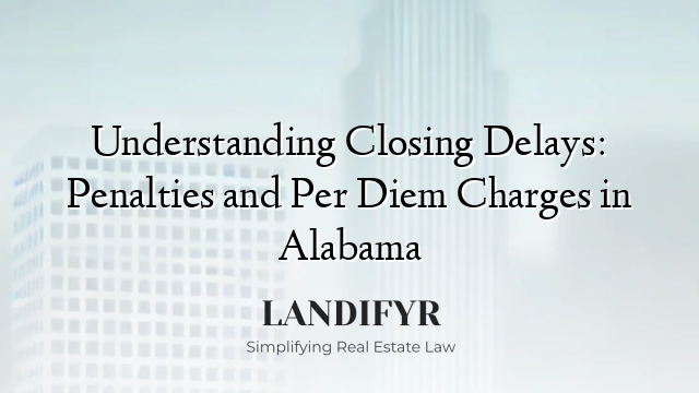 Understanding Closing Delays: Penalties and Per Diem Charges in Alabama