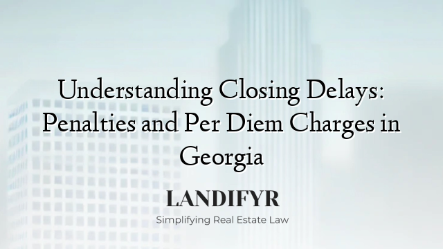 Understanding Closing Delays: Penalties and Per Diem Charges in Georgia