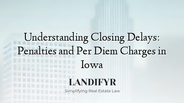 Understanding Closing Delays: Penalties and Per Diem Charges in Iowa