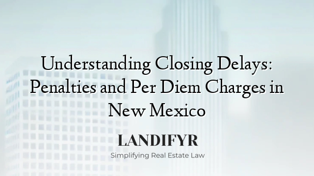 Understanding Closing Delays: Penalties and Per Diem Charges in New Mexico