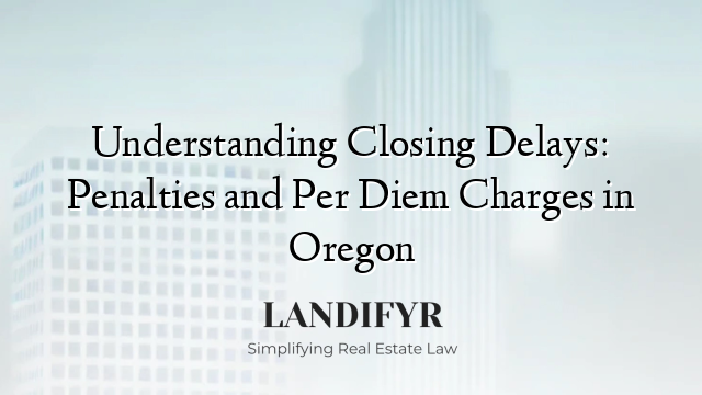Understanding Closing Delays: Penalties and Per Diem Charges in Oregon