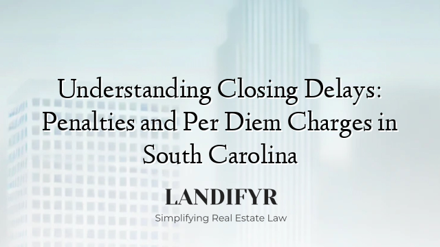 Understanding Closing Delays: Penalties and Per Diem Charges in South Carolina