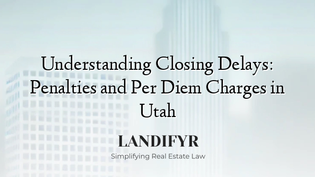 Understanding Closing Delays: Penalties and Per Diem Charges in Utah