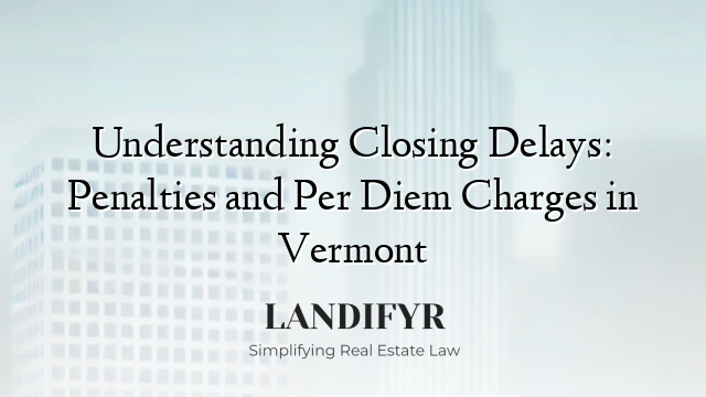 Understanding Closing Delays: Penalties and Per Diem Charges in Vermont