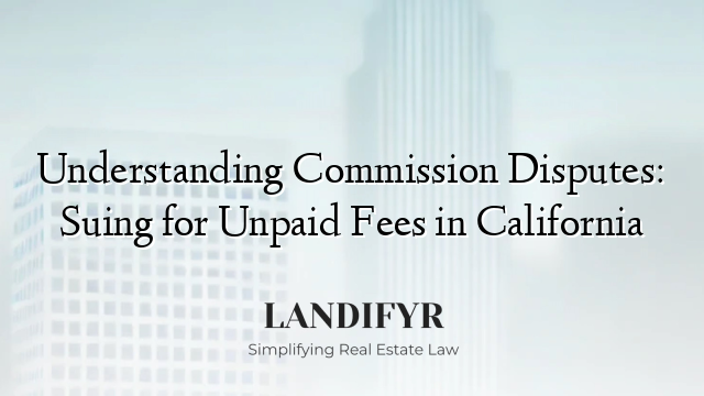 Understanding Commission Disputes: Suing for Unpaid Fees in California