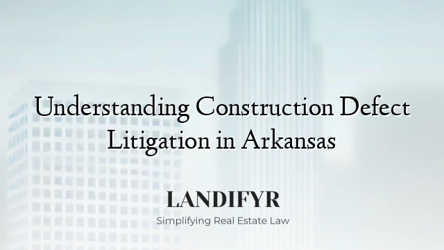 Understanding Construction Defect Litigation in Arkansas