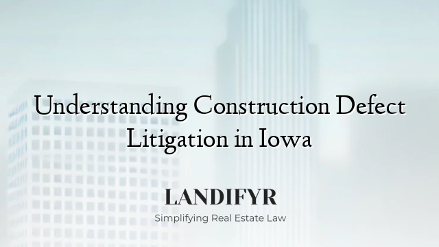 Understanding Construction Defect Litigation in Iowa