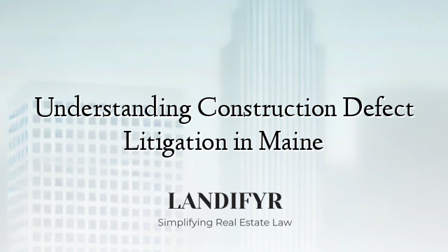 Understanding Construction Defect Litigation in Maine