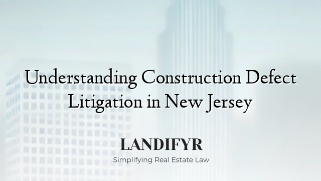 Understanding Construction Defect Litigation in New Jersey