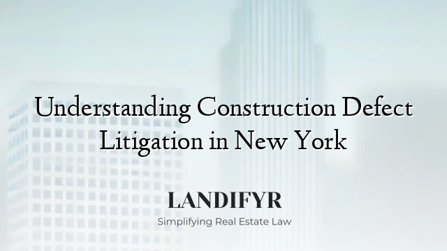 Understanding Construction Defect Litigation in New York