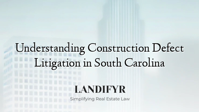 Understanding Construction Defect Litigation in South Carolina