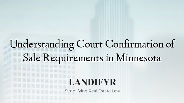 Understanding Court Confirmation of Sale Requirements in Minnesota
