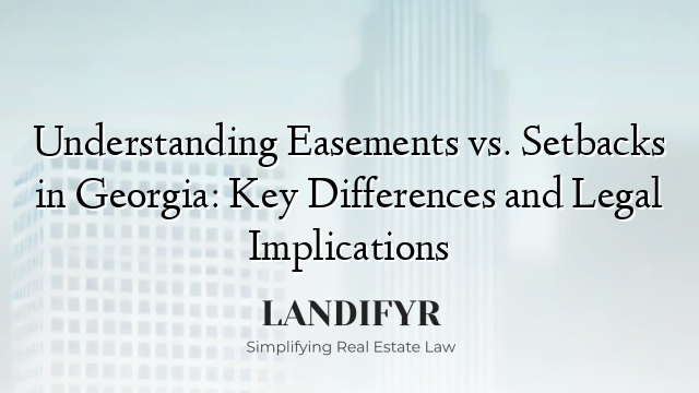 Understanding Easements vs. Setbacks in Georgia: Key Differences and Legal Implications