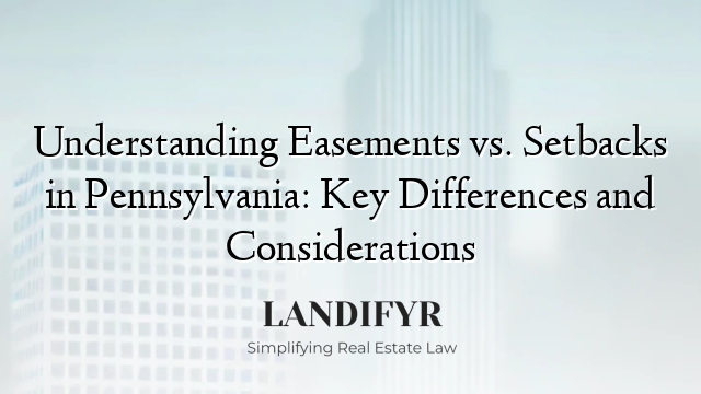 Understanding Easements vs. Setbacks in Pennsylvania: Key Differences and Considerations