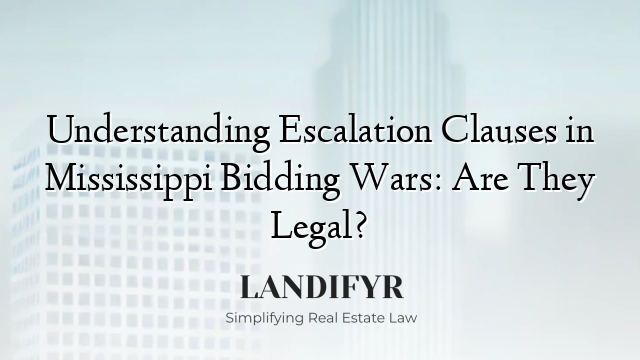 Understanding Escalation Clauses in Mississippi Bidding Wars: Are They Legal?