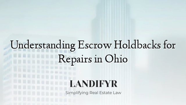 Understanding Escrow Holdbacks for Repairs in Ohio