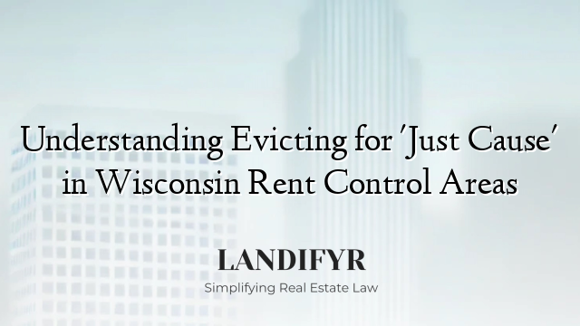 Understanding Evicting for 'Just Cause' in Wisconsin Rent Control Areas
