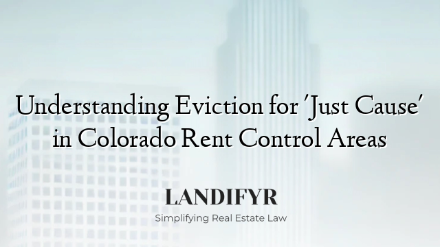 Understanding Eviction for 'Just Cause' in Colorado Rent Control Areas