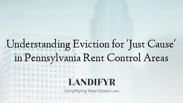 Understanding Eviction for 'Just Cause' in Pennsylvania Rent Control Areas
