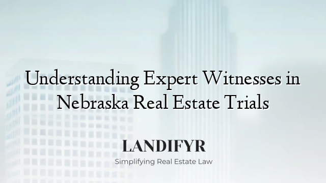 Understanding Expert Witnesses in Nebraska Real Estate Trials