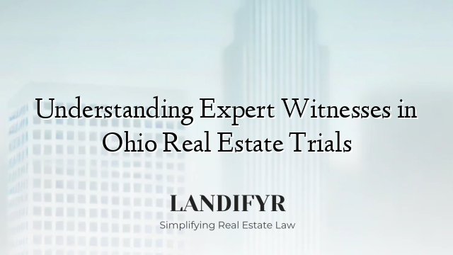 Understanding Expert Witnesses in Ohio Real Estate Trials