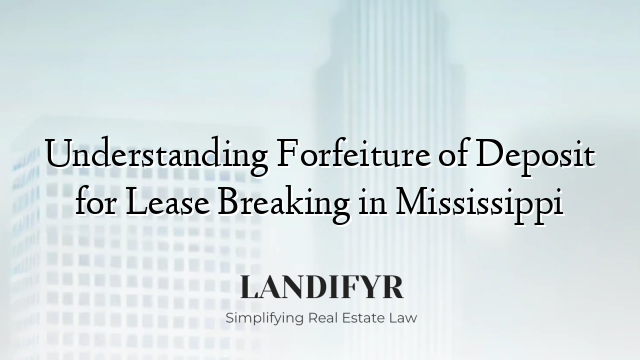 Understanding Forfeiture of Deposit for Lease Breaking in Mississippi