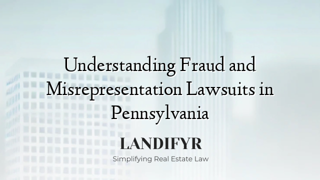Understanding Fraud and Misrepresentation Lawsuits in Pennsylvania