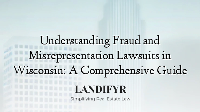 Understanding Fraud and Misrepresentation Lawsuits in Wisconsin: A Comprehensive Guide
