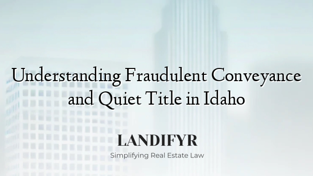 Understanding Fraudulent Conveyance and Quiet Title in Idaho