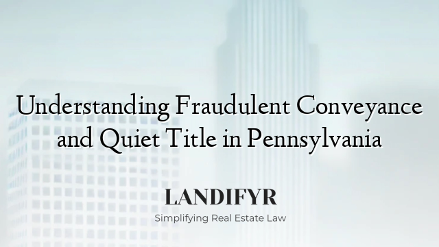 Understanding Fraudulent Conveyance and Quiet Title in Pennsylvania