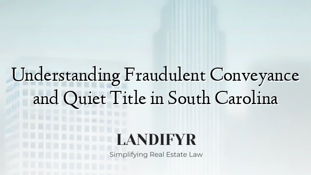 Understanding Fraudulent Conveyance and Quiet Title in South Carolina