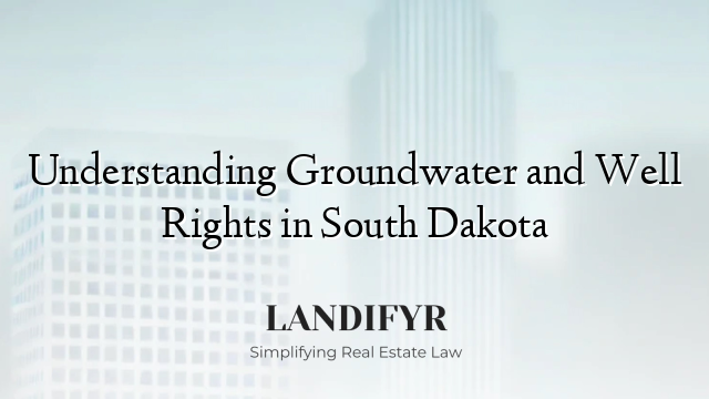 Understanding Groundwater and Well Rights in South Dakota