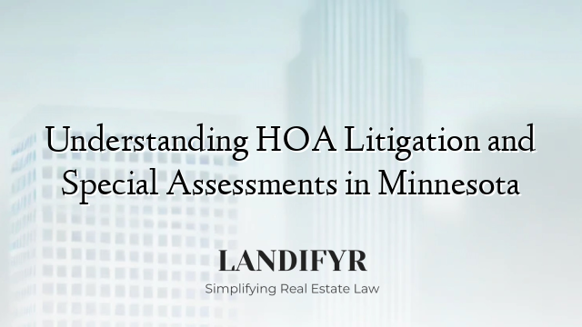 Understanding HOA Litigation and Special Assessments in Minnesota