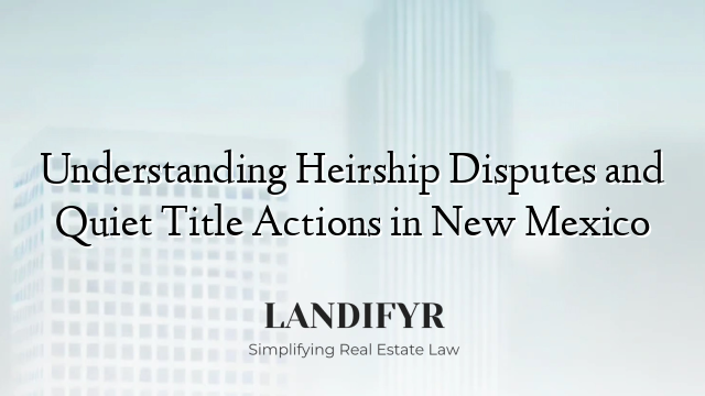 Understanding Heirship Disputes and Quiet Title Actions in New Mexico