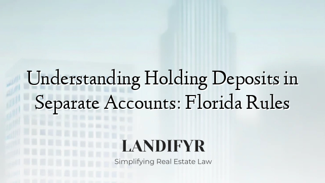 Understanding Holding Deposits in Separate Accounts: Florida Rules