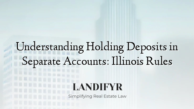 Understanding Holding Deposits in Separate Accounts: Illinois Rules