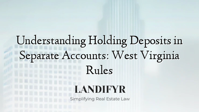 Understanding Holding Deposits in Separate Accounts: West Virginia Rules