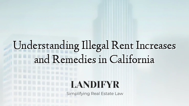 Understanding Illegal Rent Increases and Remedies in California