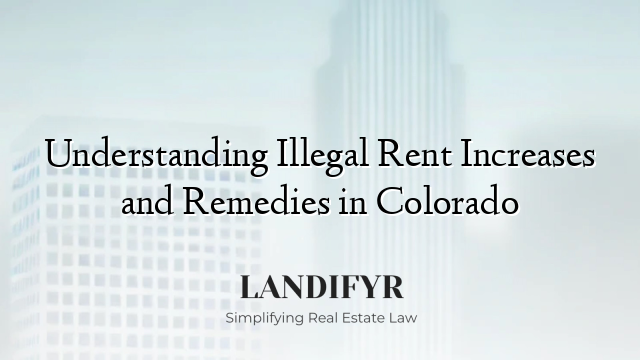 Understanding Illegal Rent Increases and Remedies in Colorado