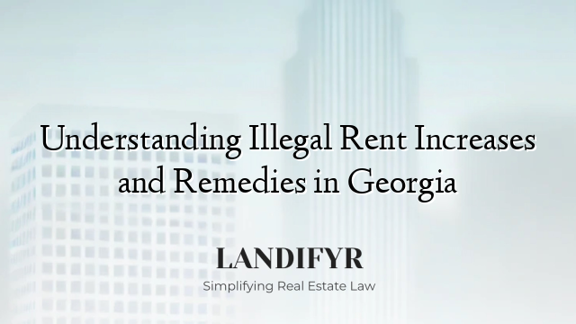 Understanding Illegal Rent Increases and Remedies in Georgia