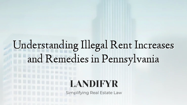 Understanding Illegal Rent Increases and Remedies in Pennsylvania