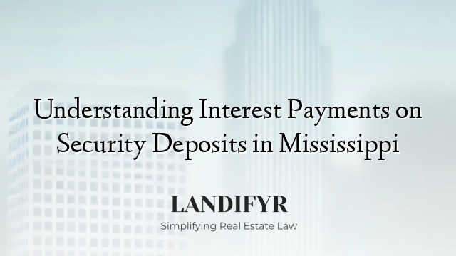 Understanding Interest Payments on Security Deposits in Mississippi