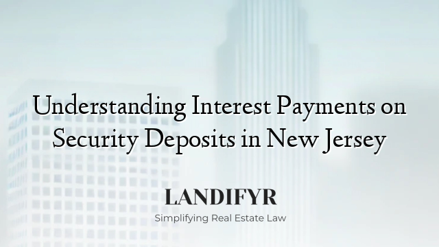 Understanding Interest Payments on Security Deposits in New Jersey