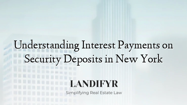 Understanding Interest Payments on Security Deposits in New York
